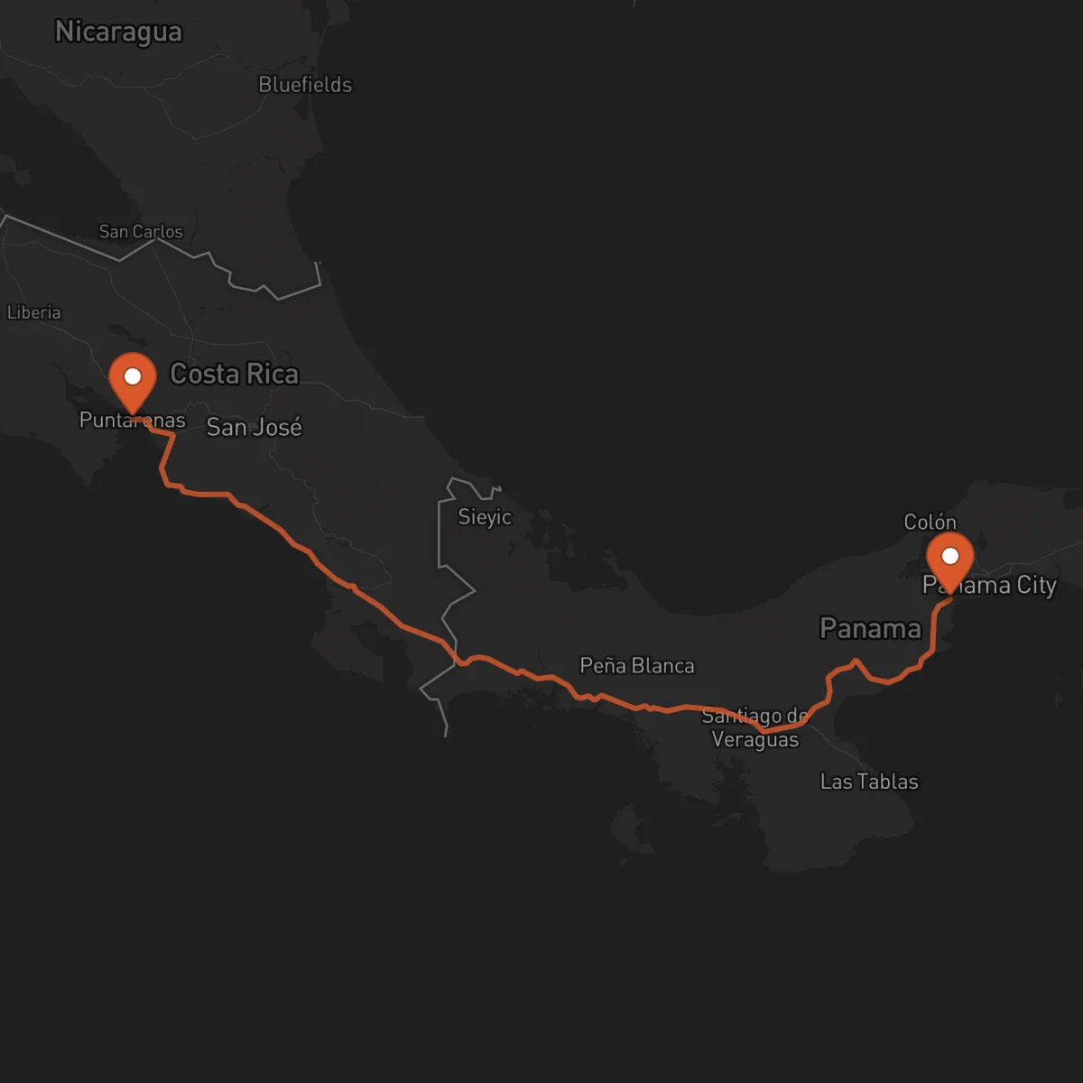Ruta La Chorrera - Puntarenas