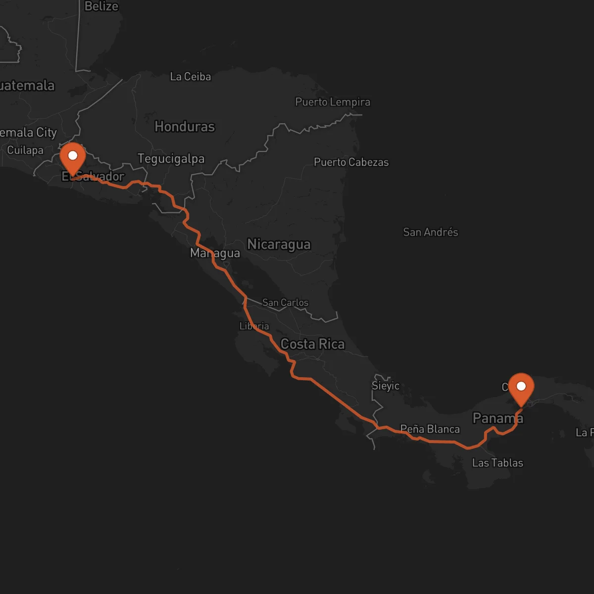 Ruta Santa Tecla - La Chorrera