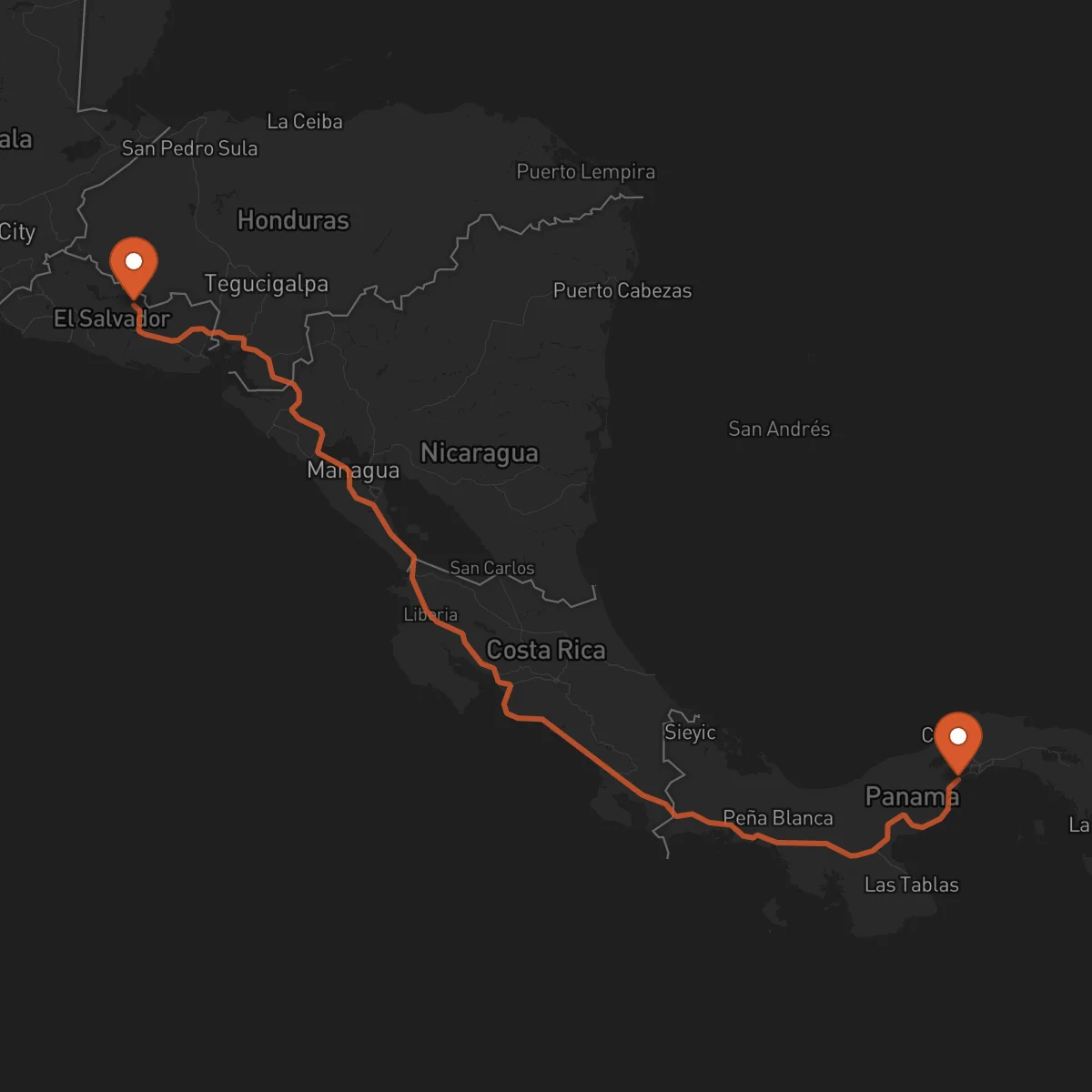 Ruta La Chorrera - Sensuntepeque