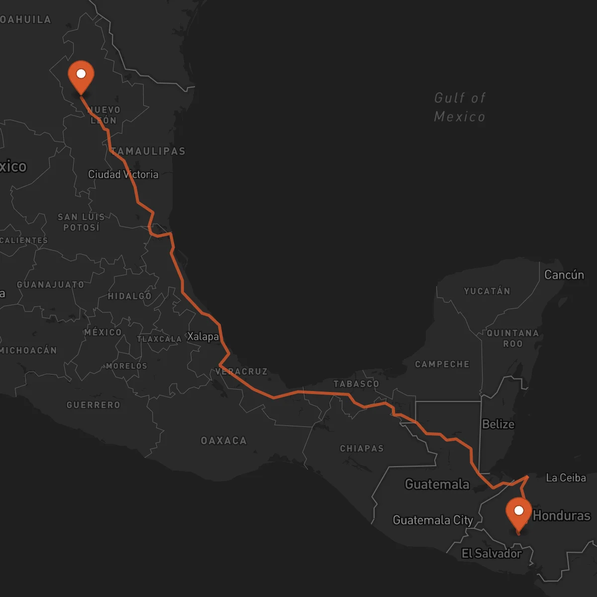 Ruta Monterrey - La Esperanza