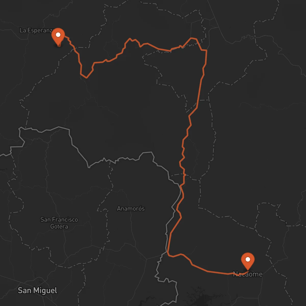 Ruta Nacaome - La Esperanza