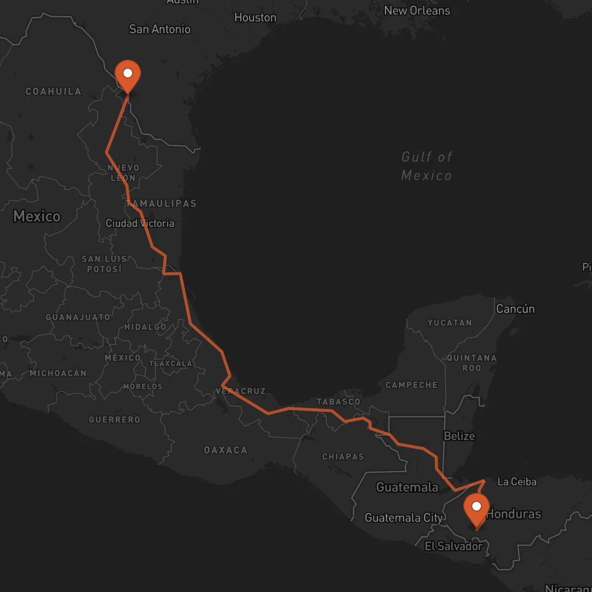 Ruta Nuevo Laredo - La Esperanza