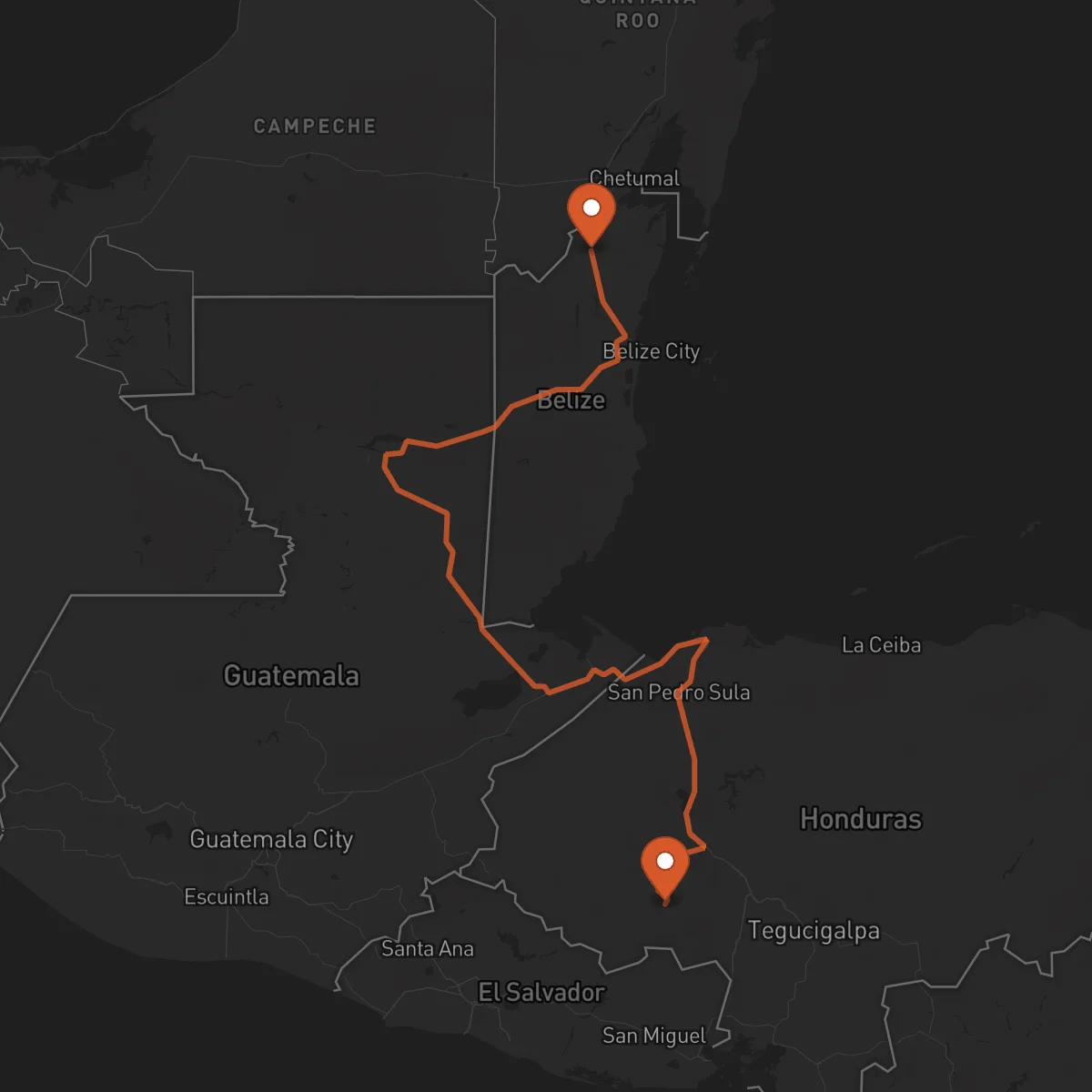 Ruta La Esperanza - Orange Walk Town