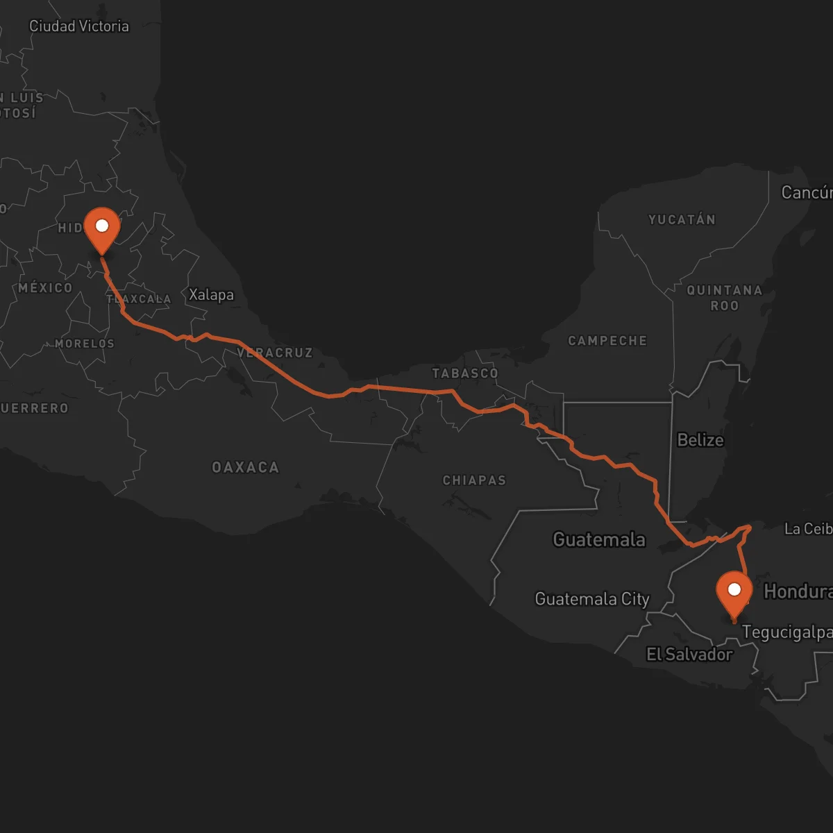 Ruta La Esperanza - Pachuca de Soto