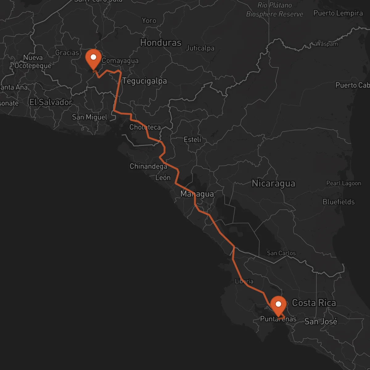 Ruta La Esperanza - Puntarenas