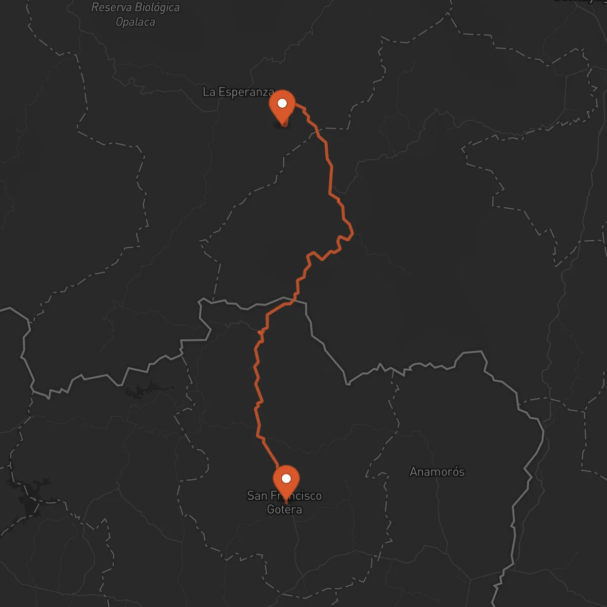 Ruta 라에스페란사 - 산프란시스코고테라
