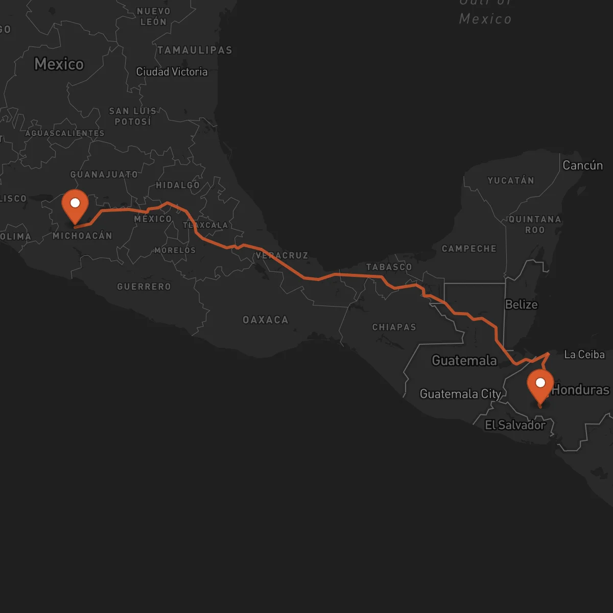 Ruta Uruapan - La Esperanza