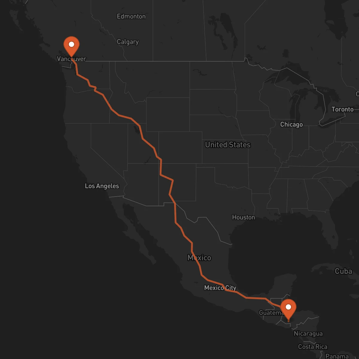 Ruta Vancouver - La Esperanza