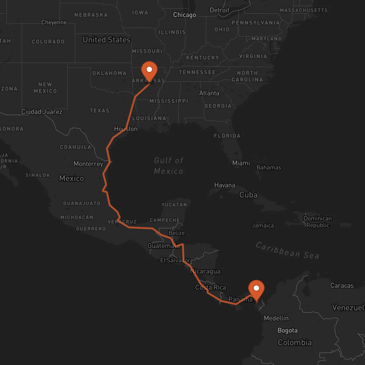 Ruta La Palma - Little Rock