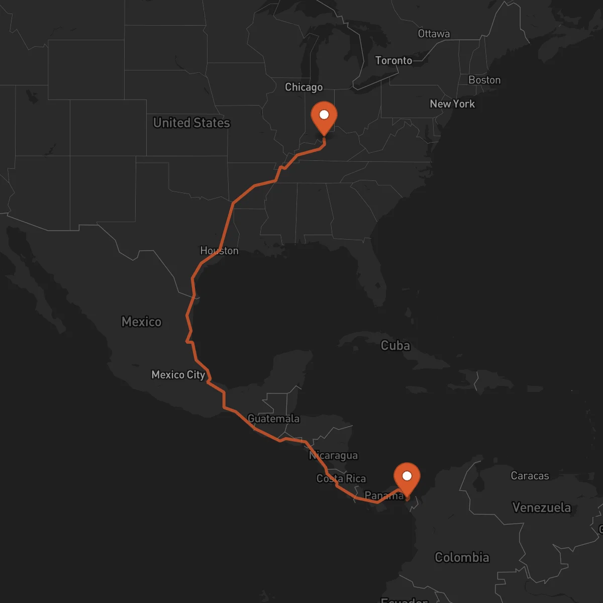 Ruta Louisville - La Palma