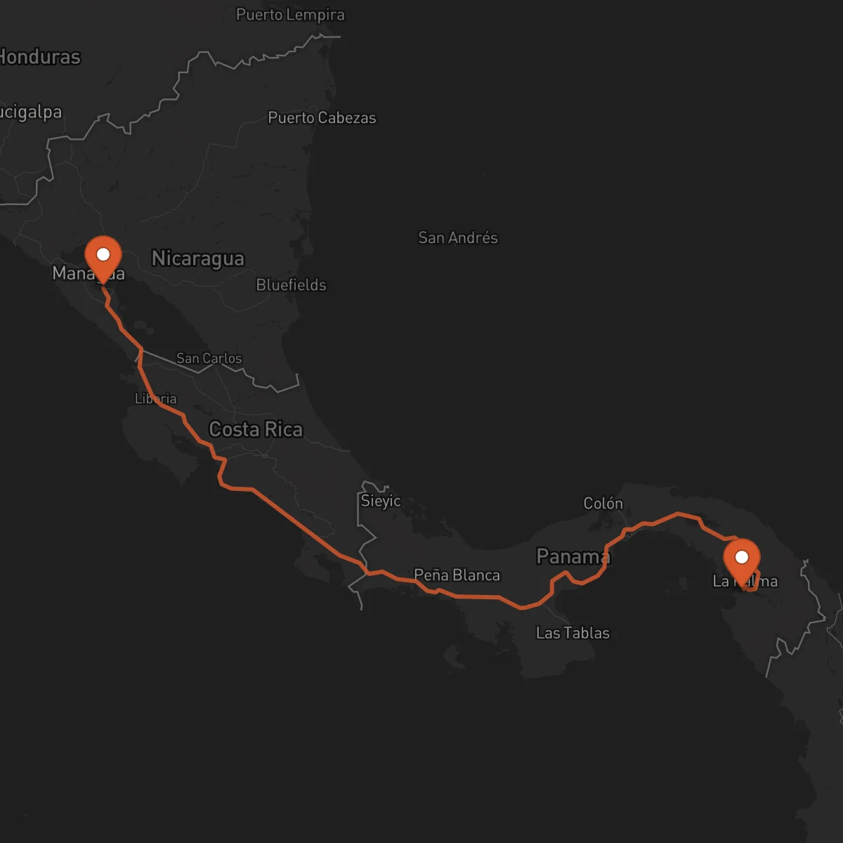 Ruta La Palma - Masaya