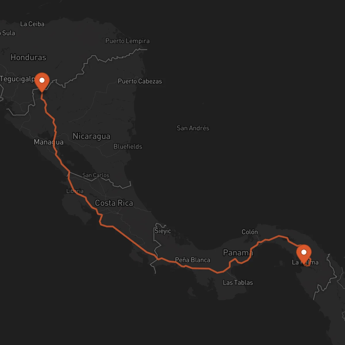 Ruta Ocotal - La Palma