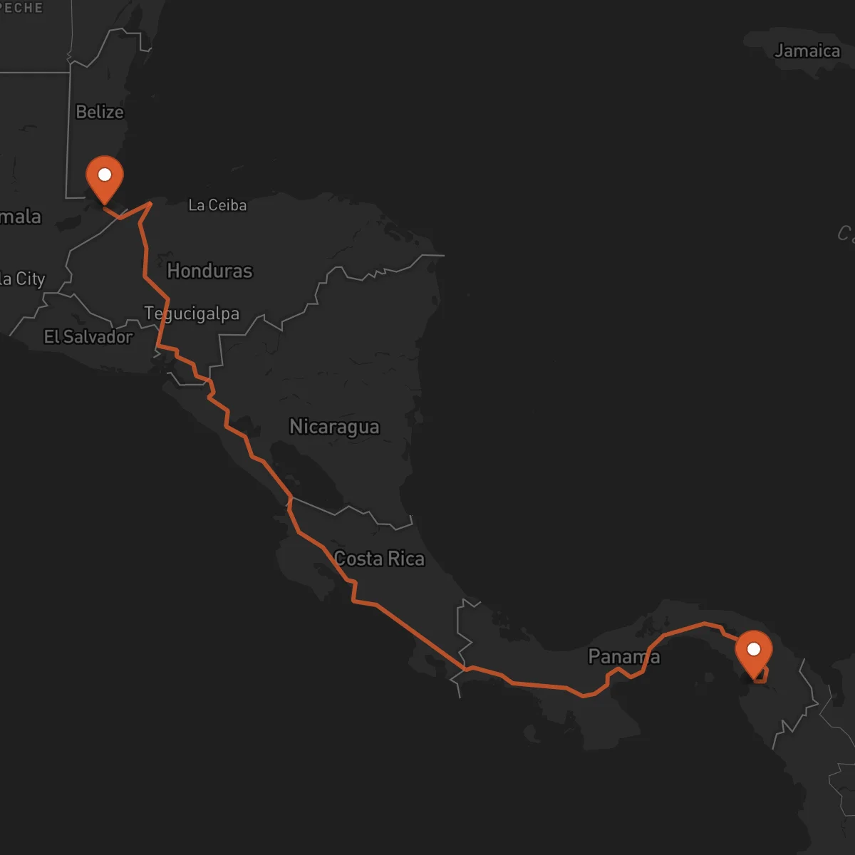 Ruta La Palma - Puerto Barrios
