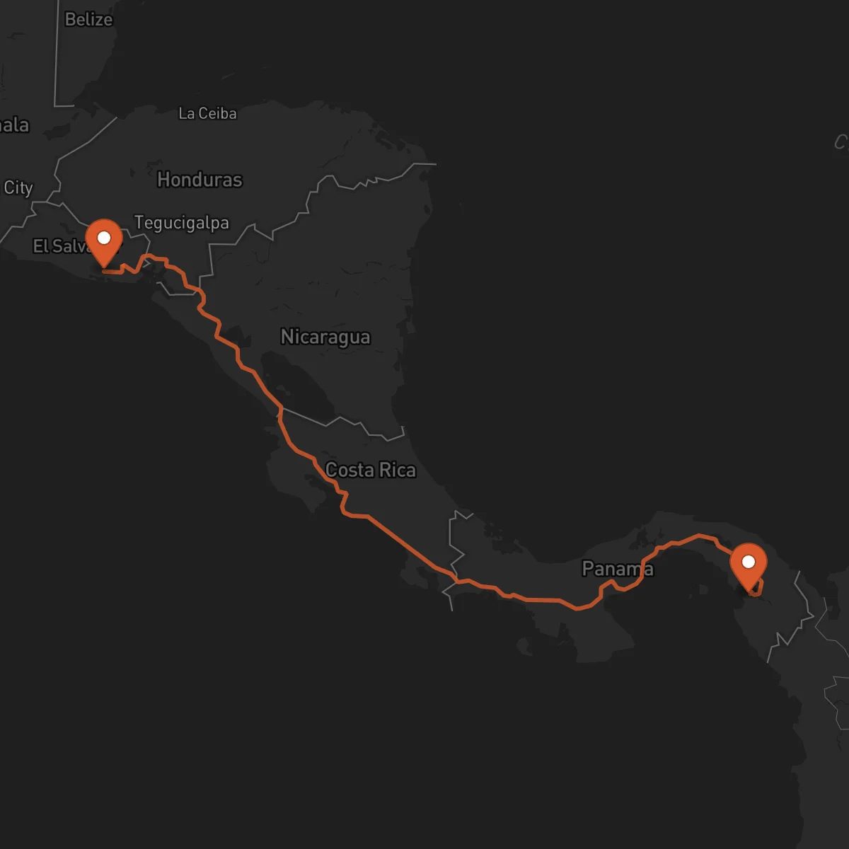 Ruta Usulután - La Palma