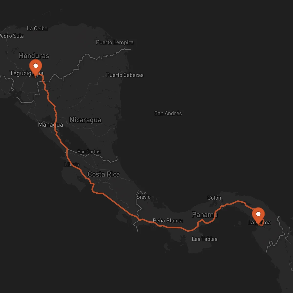 Ruta La Palma - Yuscarán
