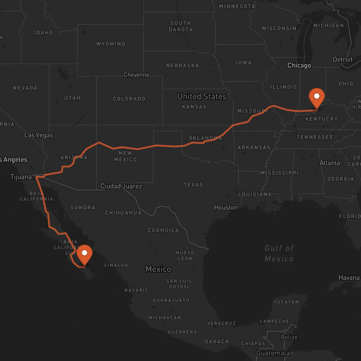 Ruta La Paz - Louisville