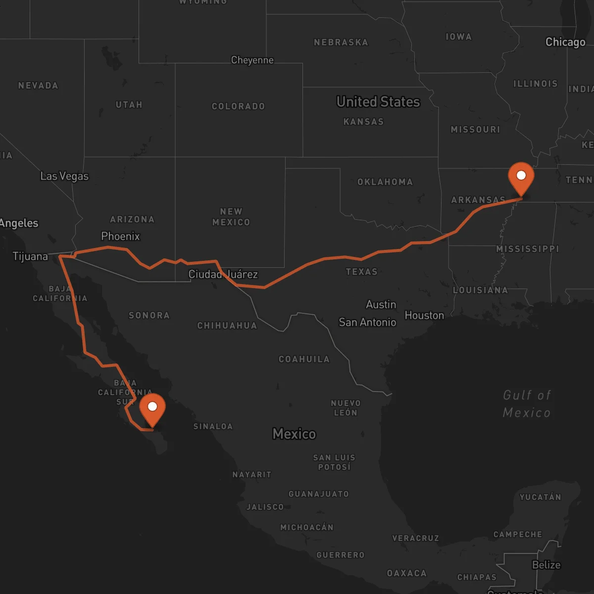 Ruta La Paz - Memphis