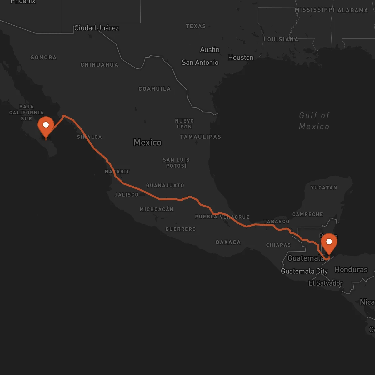 Ruta La Paz - Puerto Barrios