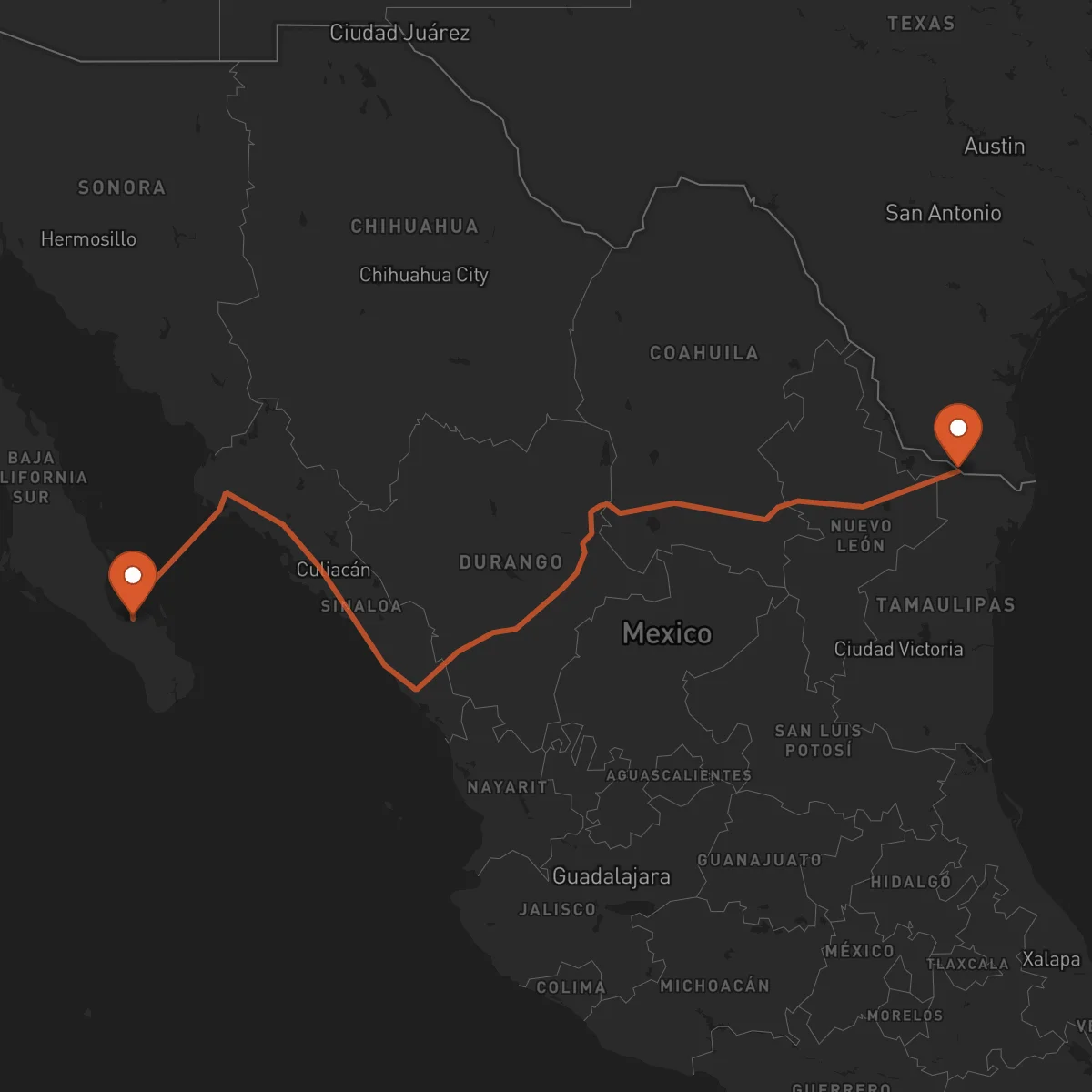 Ruta Reynosa - La Paz