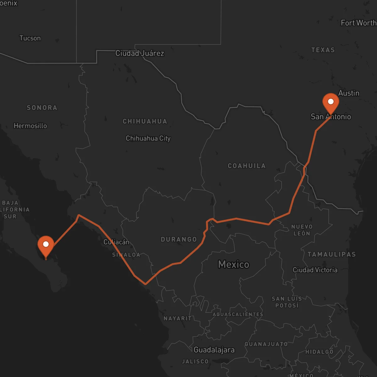 Ruta La Paz - San Antonio