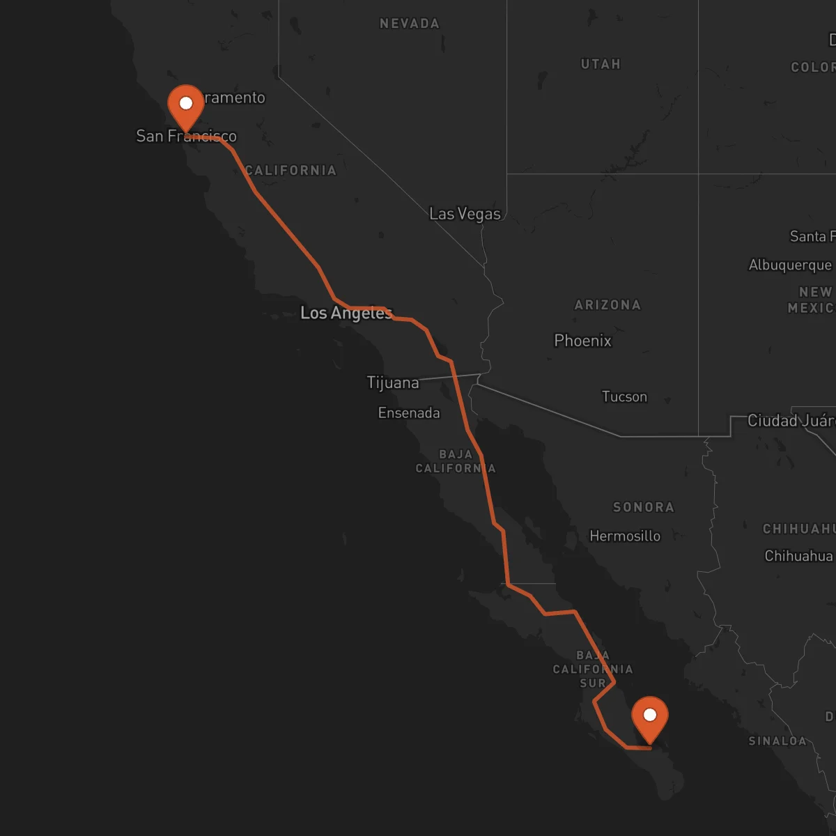 Ruta La Paz - San Francisco