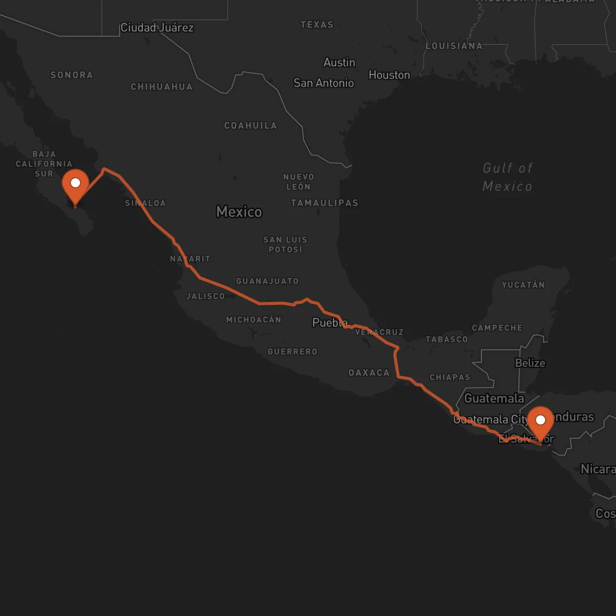 Ruta La Paz - San Miguel