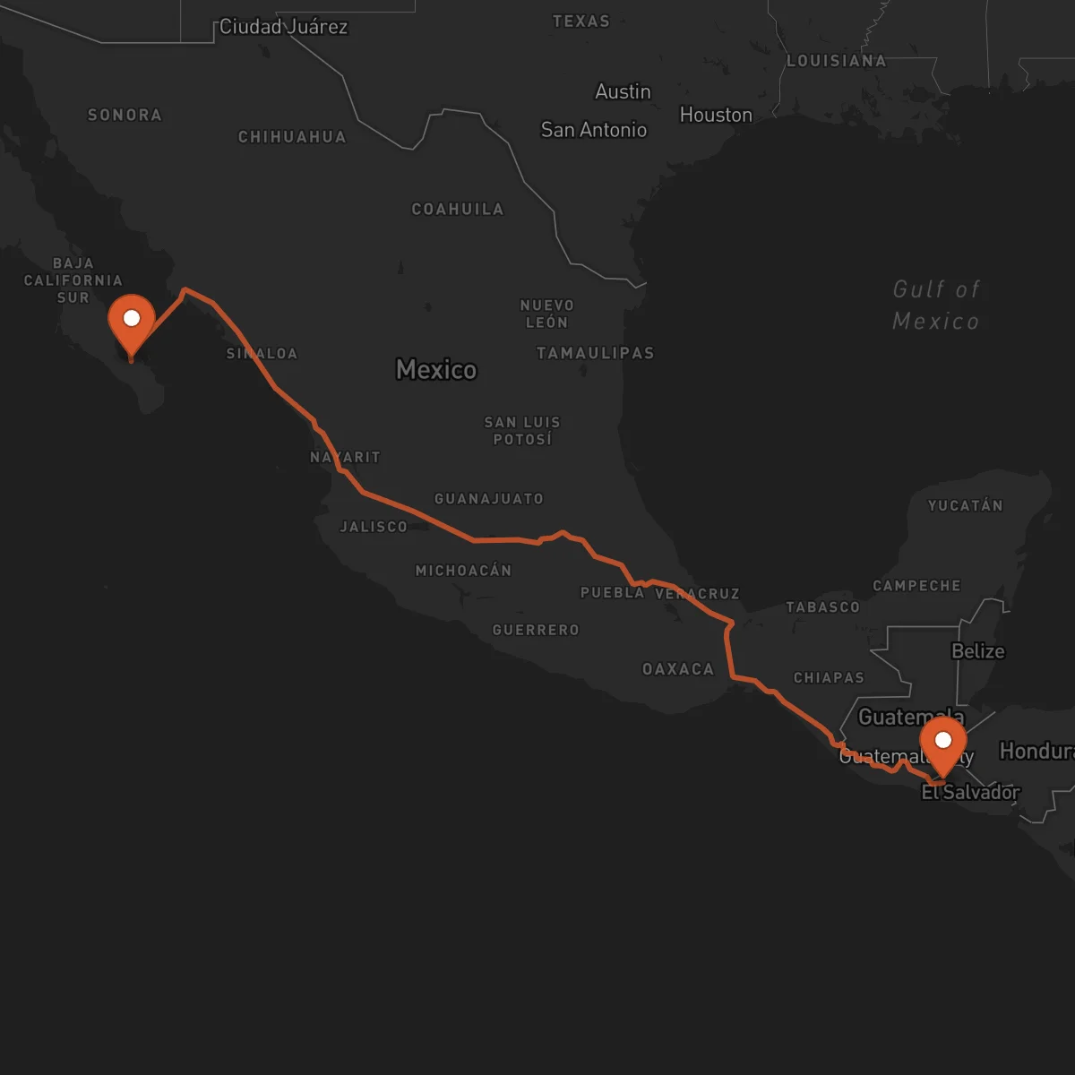 Ruta La Paz - Santa Ana