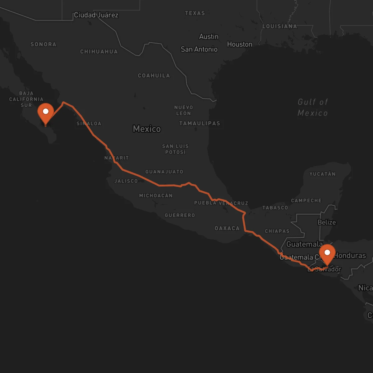 Ruta Sensuntepeque - La Paz