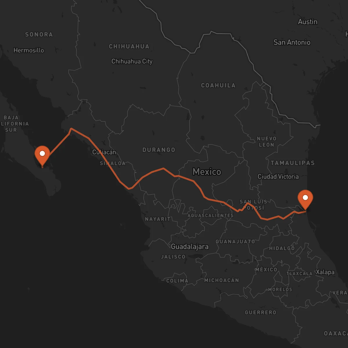 Ruta La Paz - Tampico
