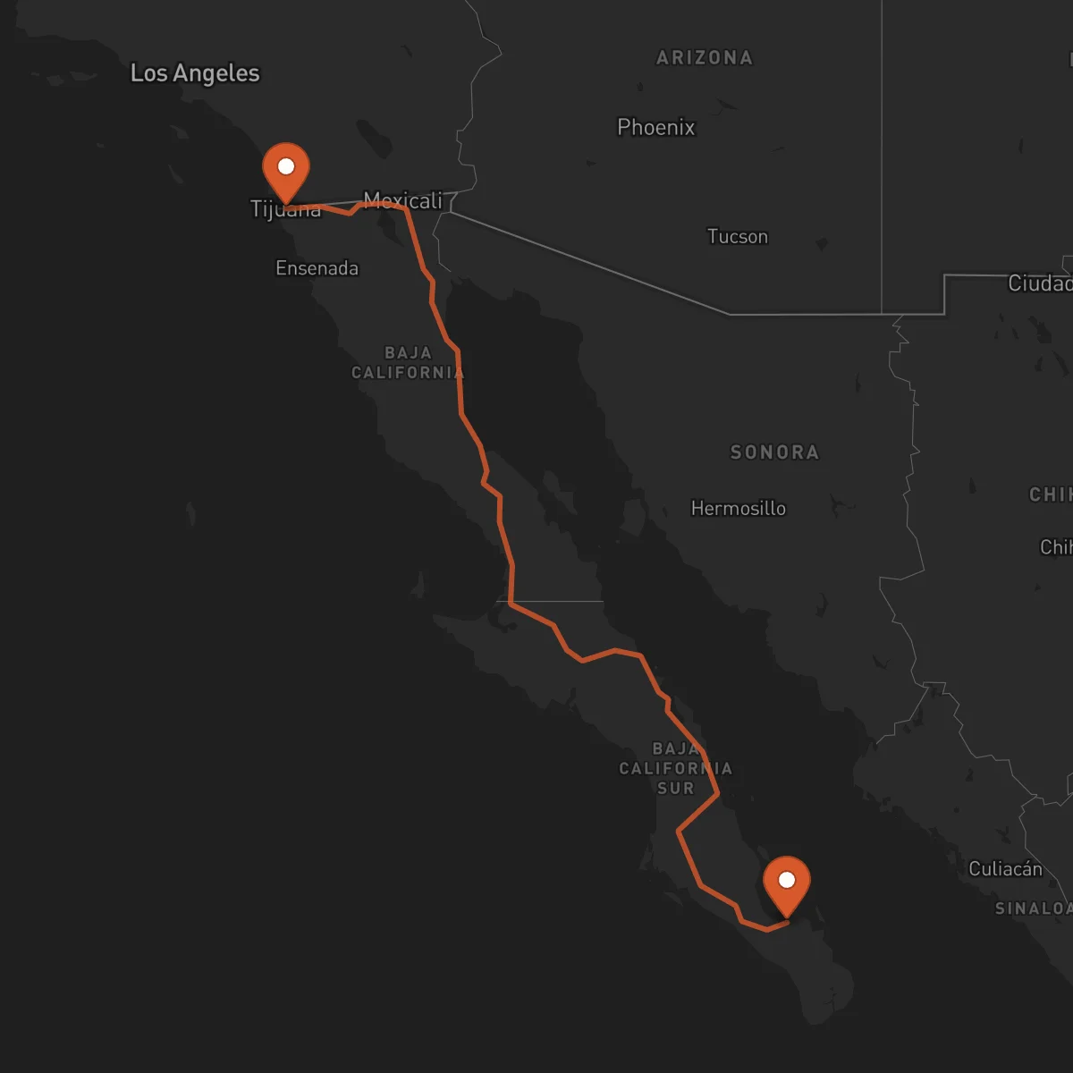 Ruta La Paz - Tijuana