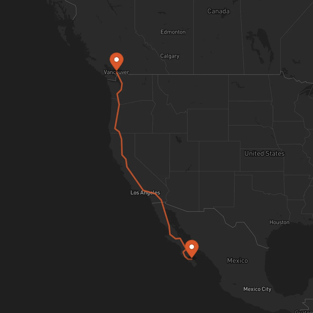 Ruta La Paz - Vancouver