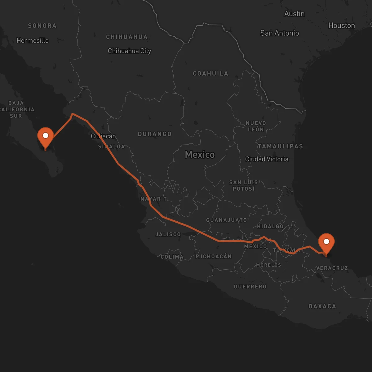 Ruta La Paz - Veracruz