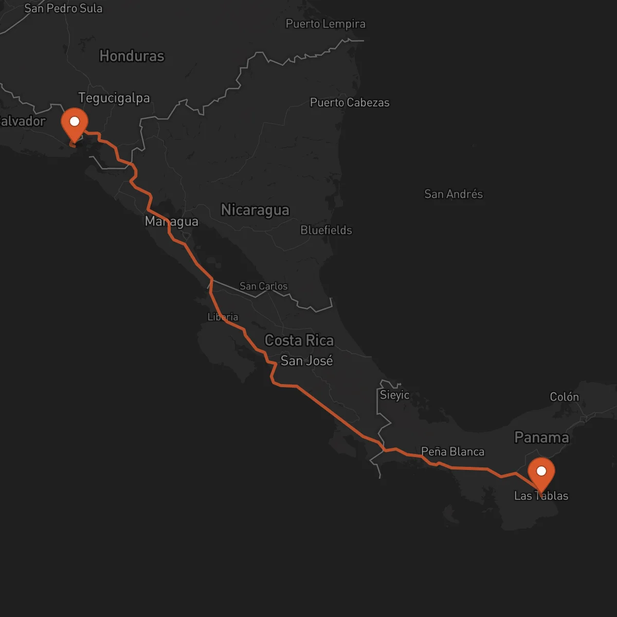Ruta La Unión - Las Tablas