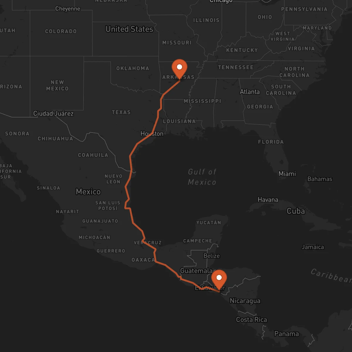 Ruta La Unión - Little Rock