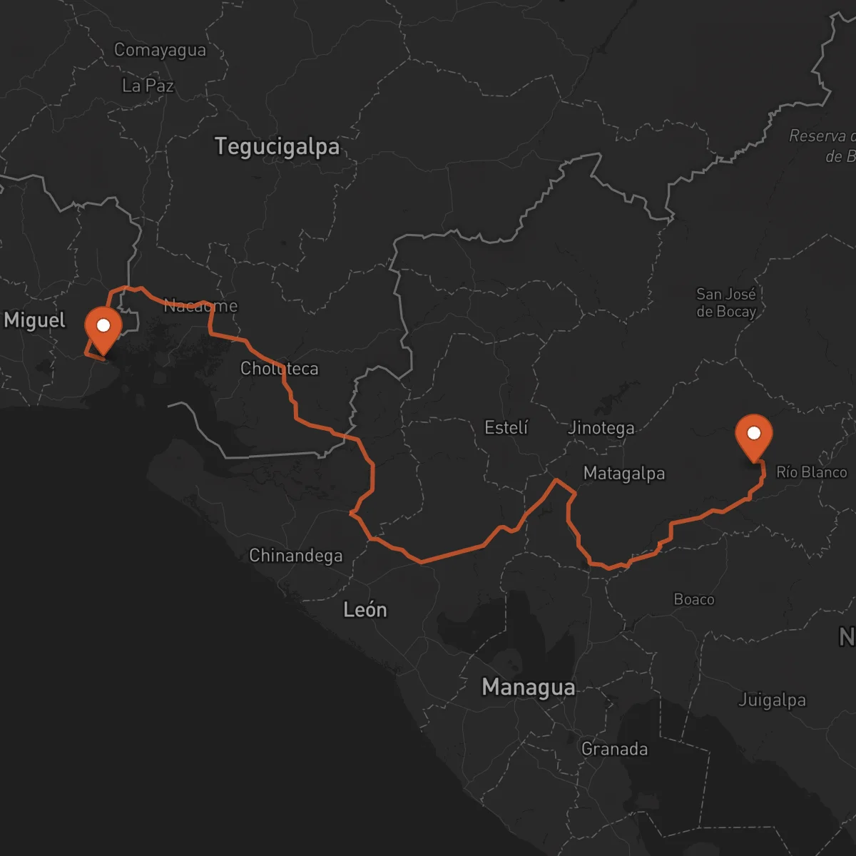 Ruta La Unión - Matagalpa