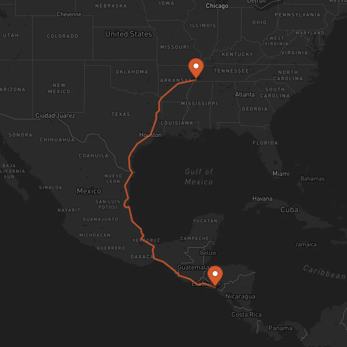 Ruta La Unión - Memphis