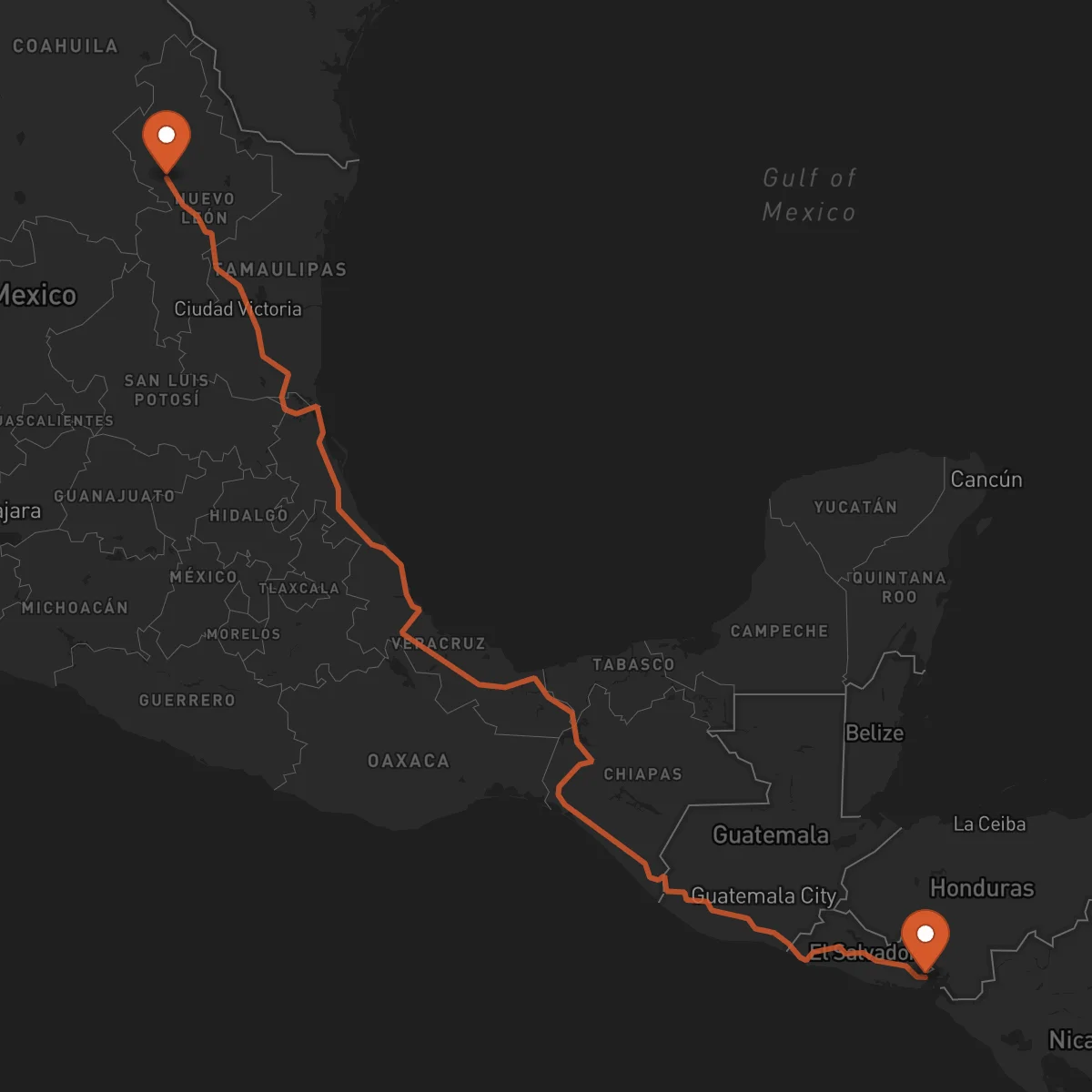 Ruta La Unión - Monterrey