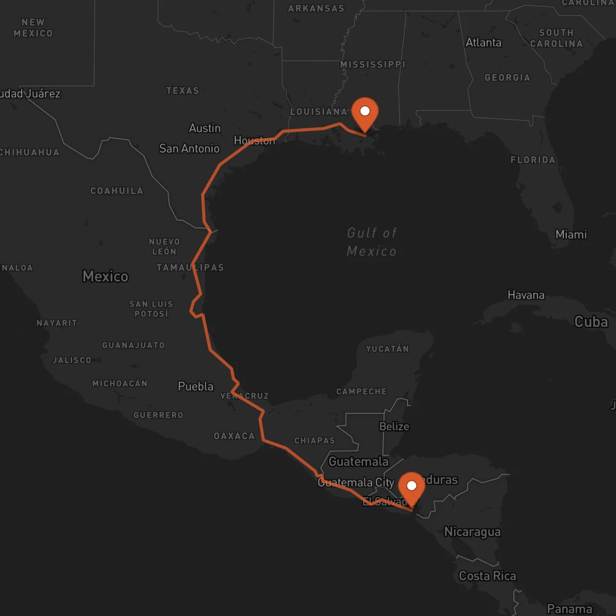 Ruta La Unión - New Orleans