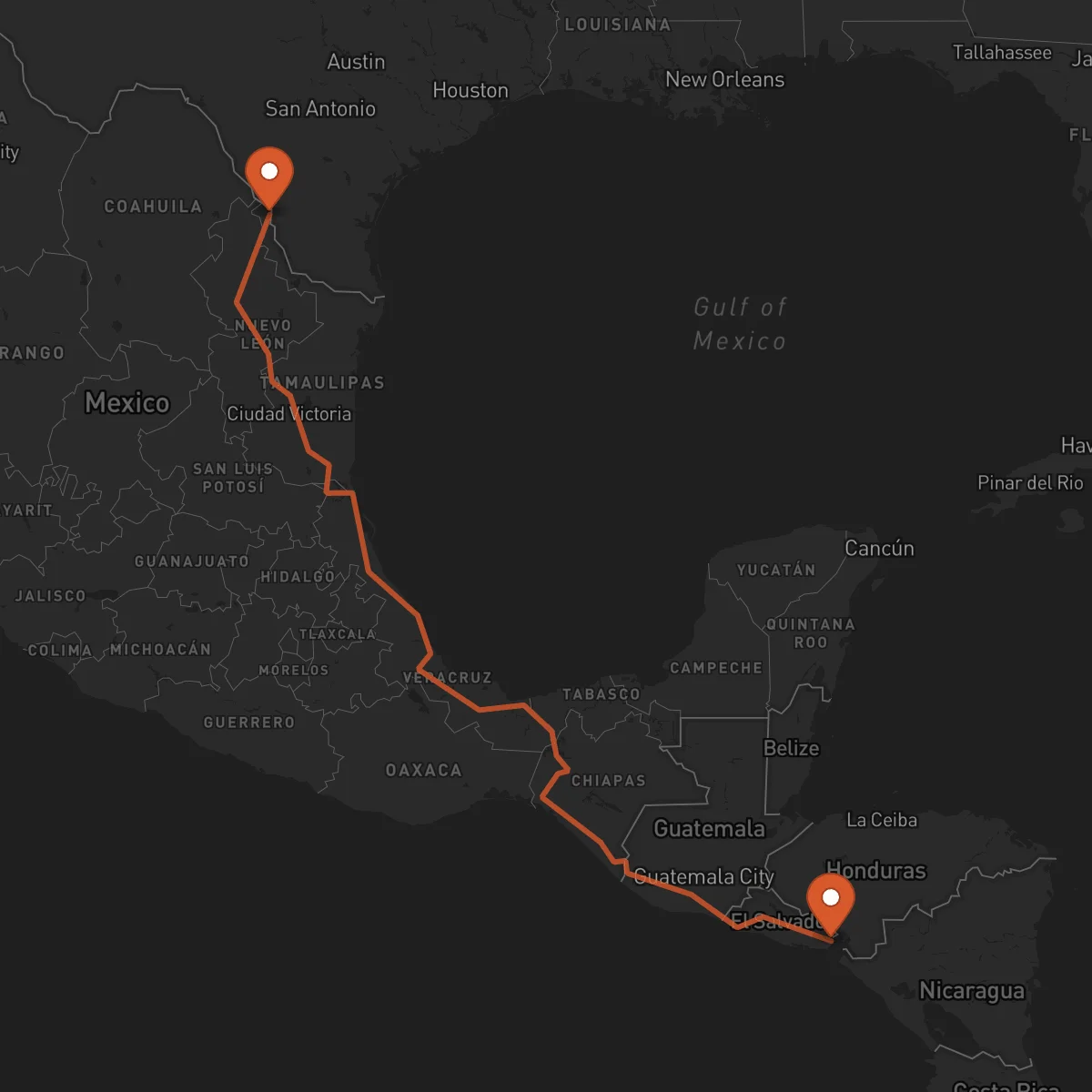 Ruta La Unión - Nuevo Laredo