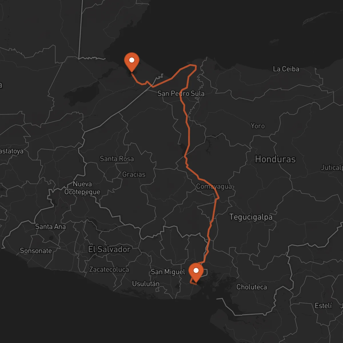 Ruta La Unión - Puerto Barrios