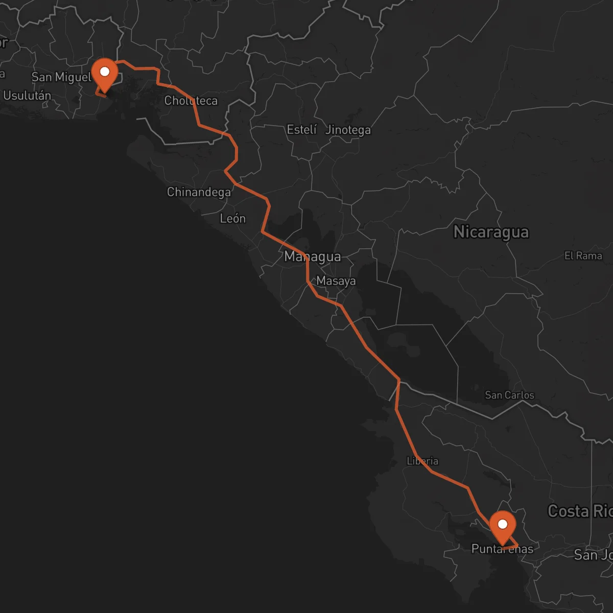 Ruta La Unión - Puntarenas