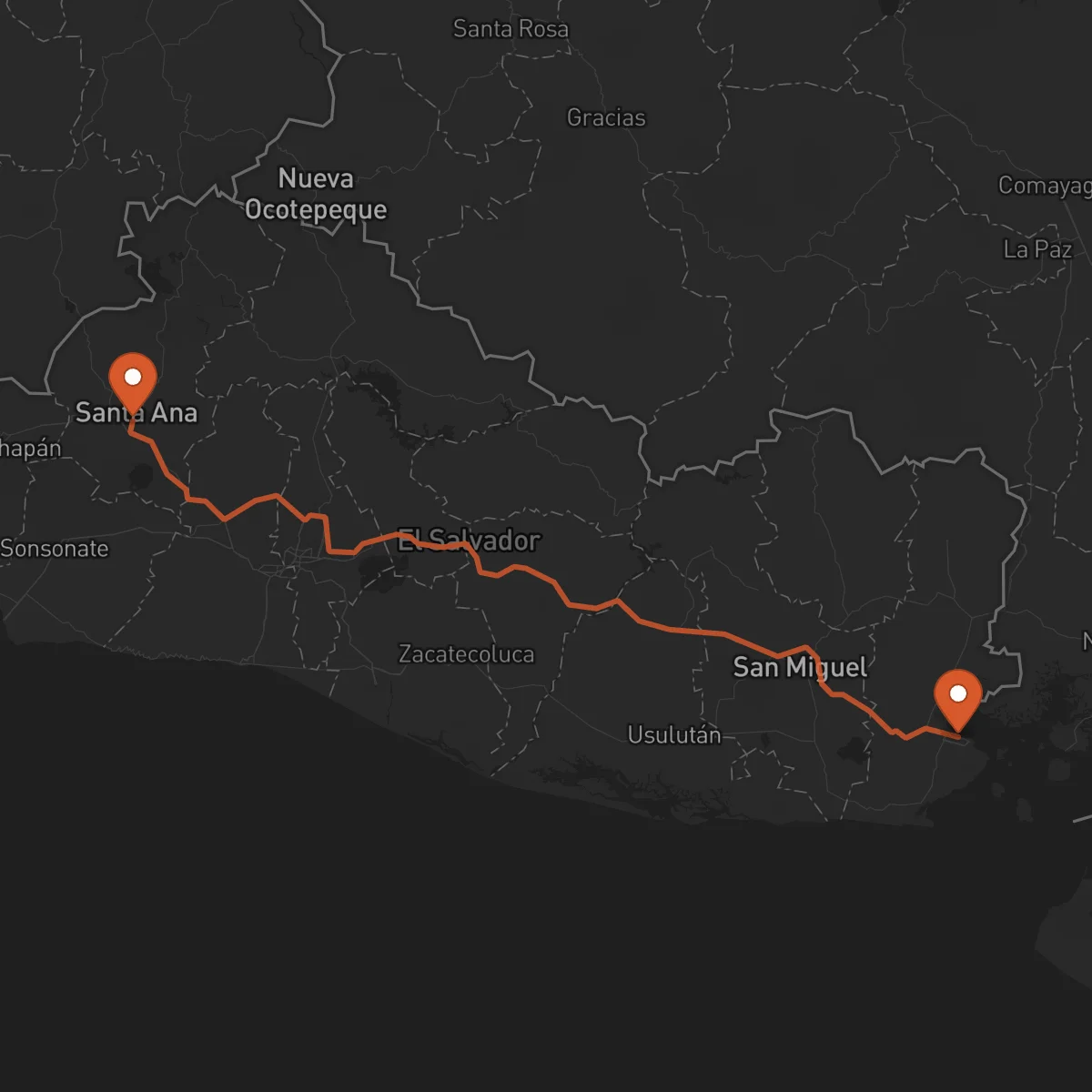 Ruta La Unión - Santa Ana