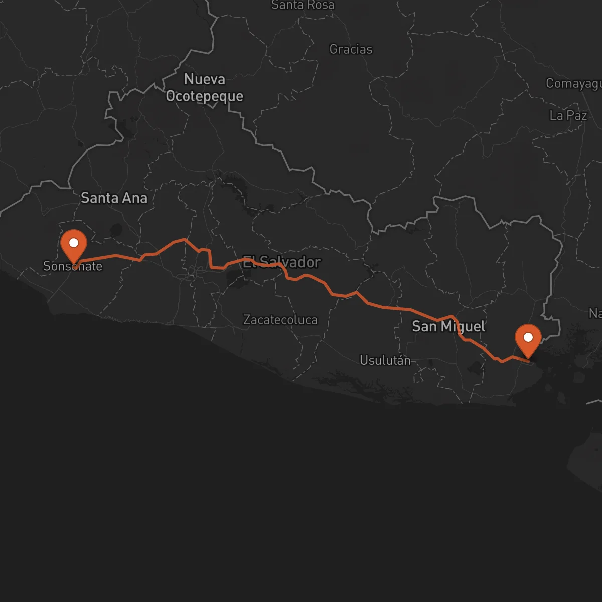 Ruta La Unión - Sonsonate