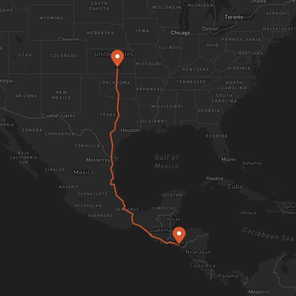 Ruta La Unión - Wichita