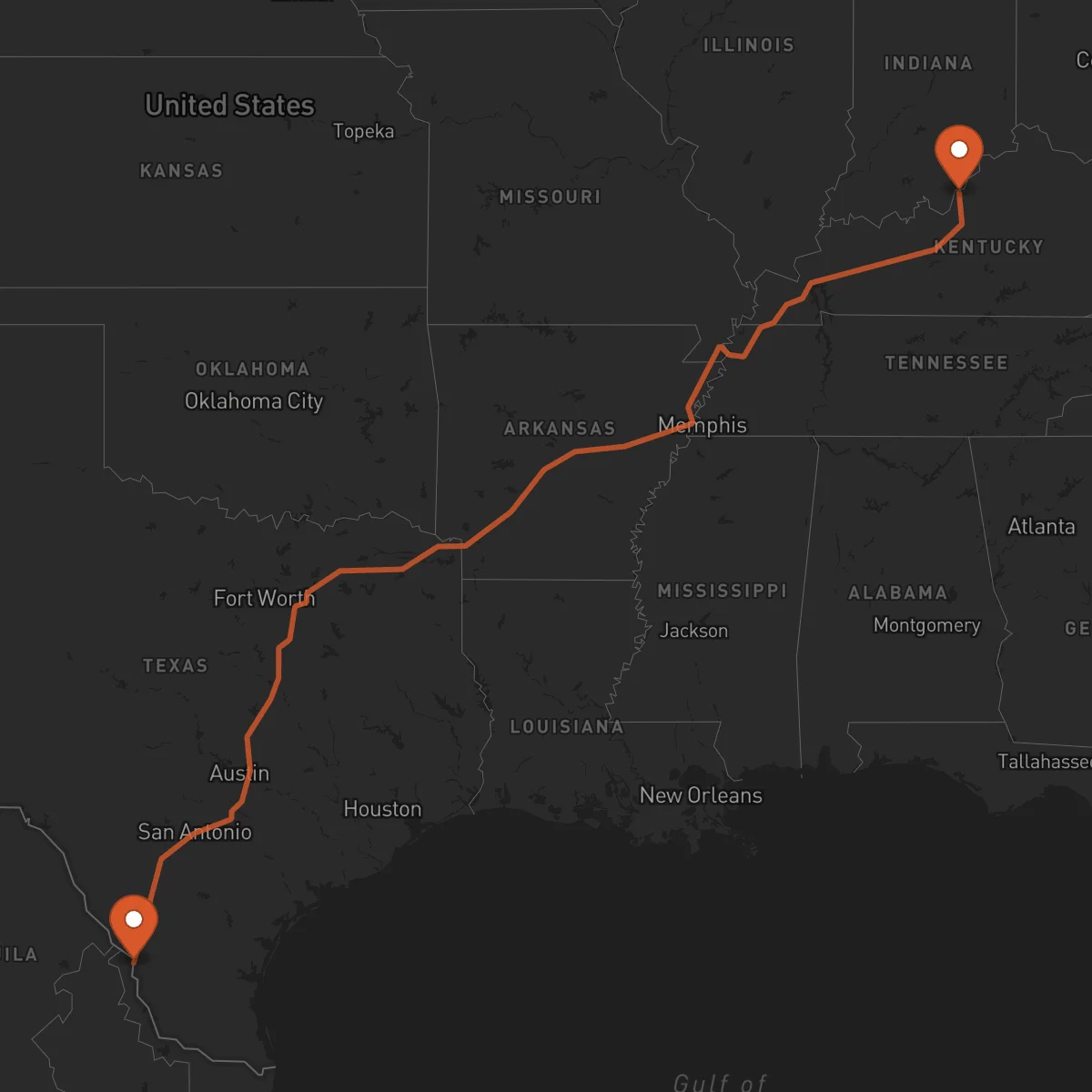 Ruta Laredo - Louisville