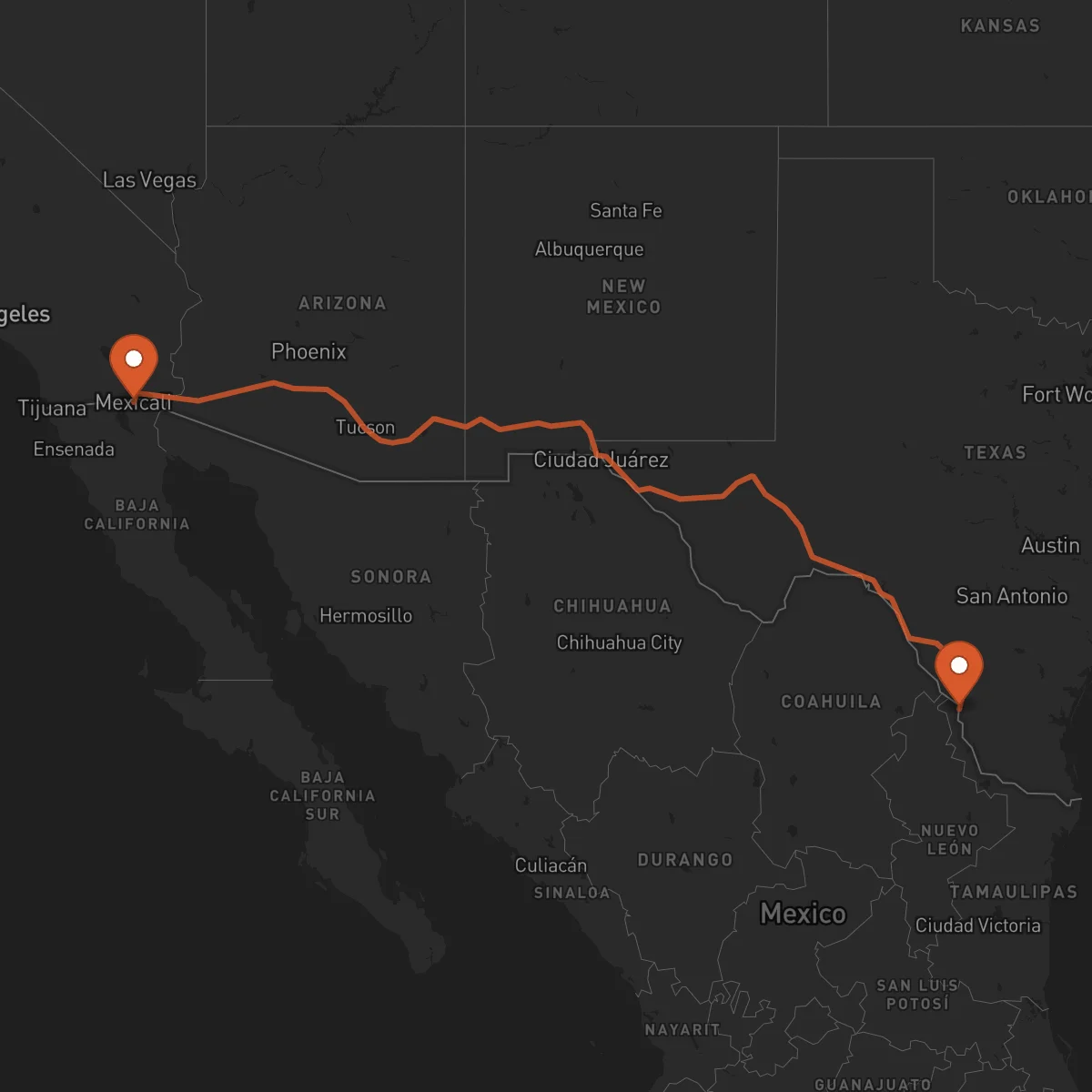 Ruta Laredo - Mexicali