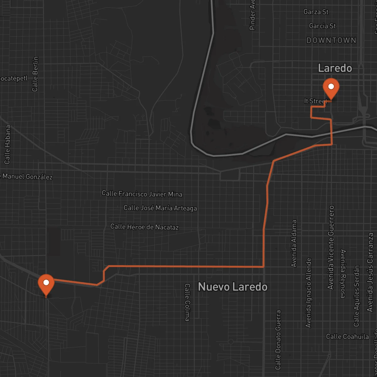 Ruta Nuevo Laredo - Laredo