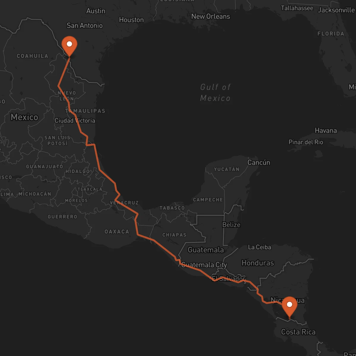 Ruta San Carlos - Laredo