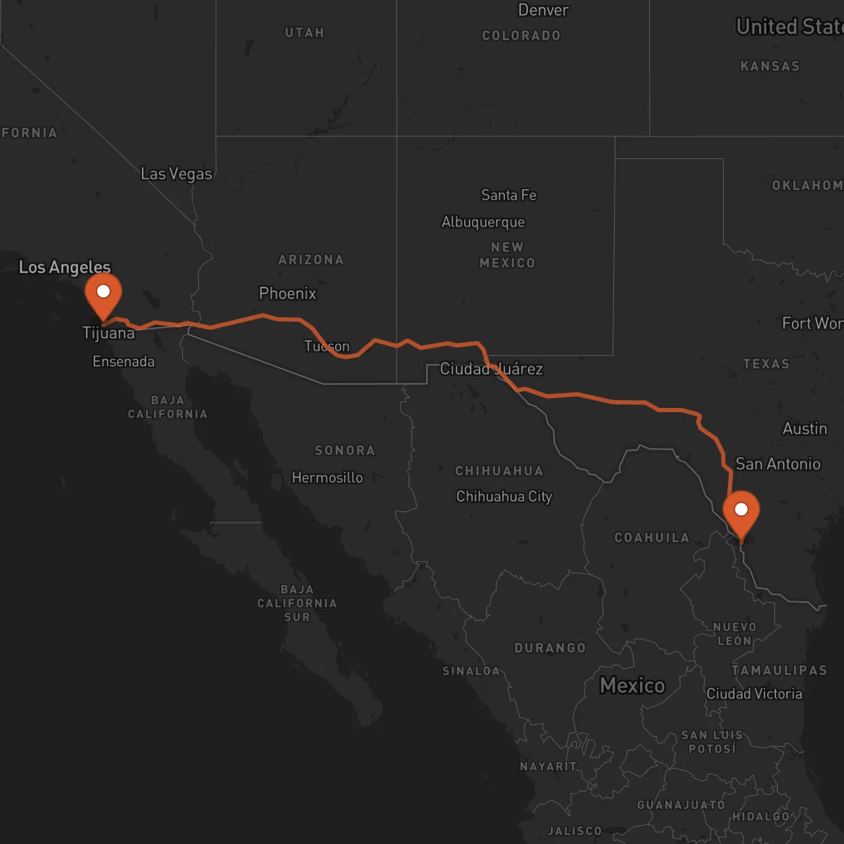 Ruta Laredo - San Diego