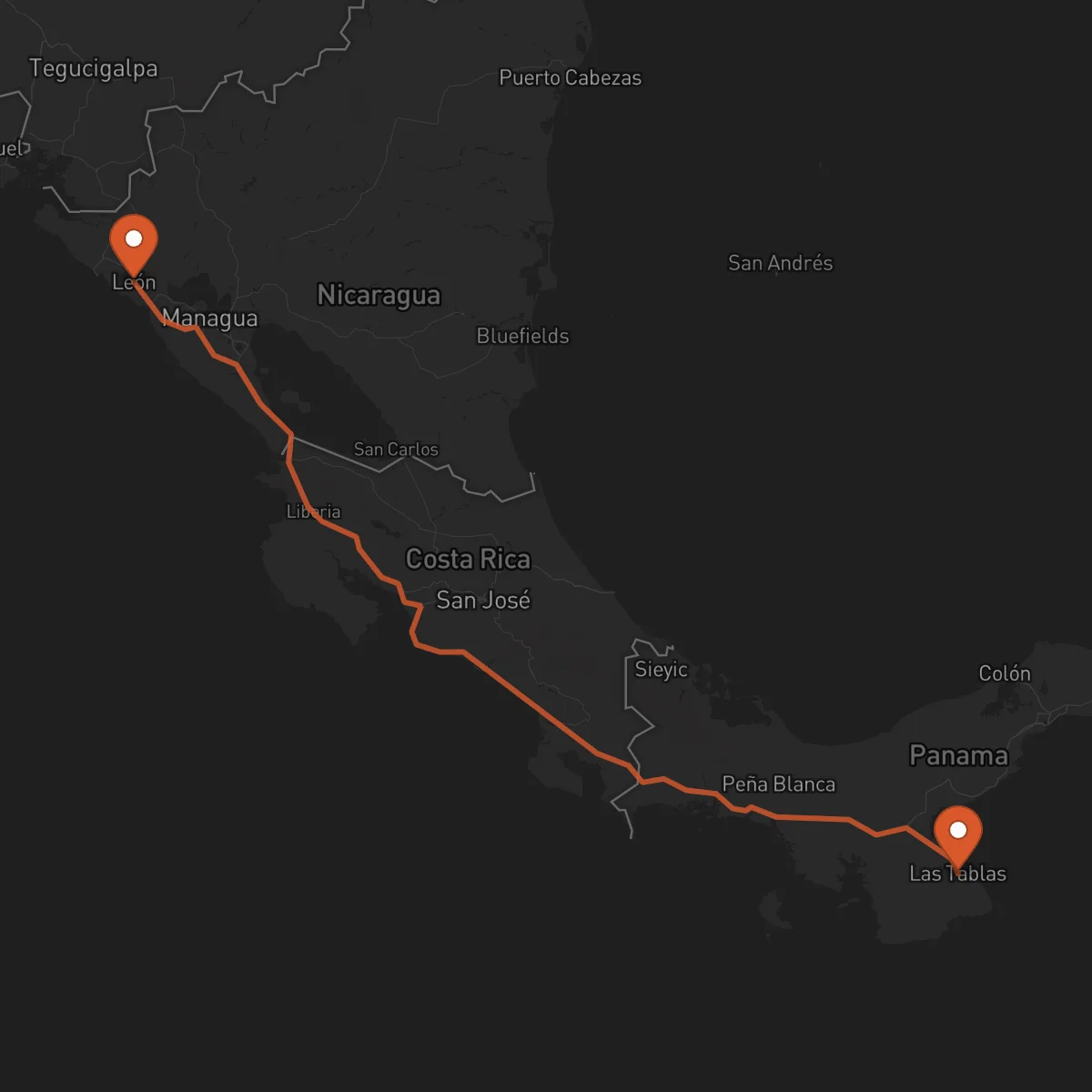 Ruta Las Tablas - León